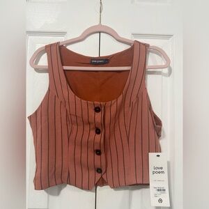 Women's Striped Rust Top
